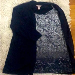 2XL White stage 3/4 length sleeve top